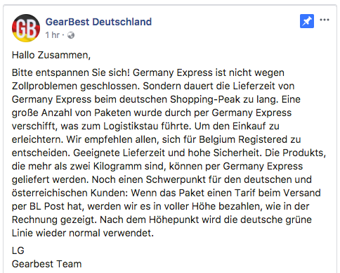 germany express offizielles statement