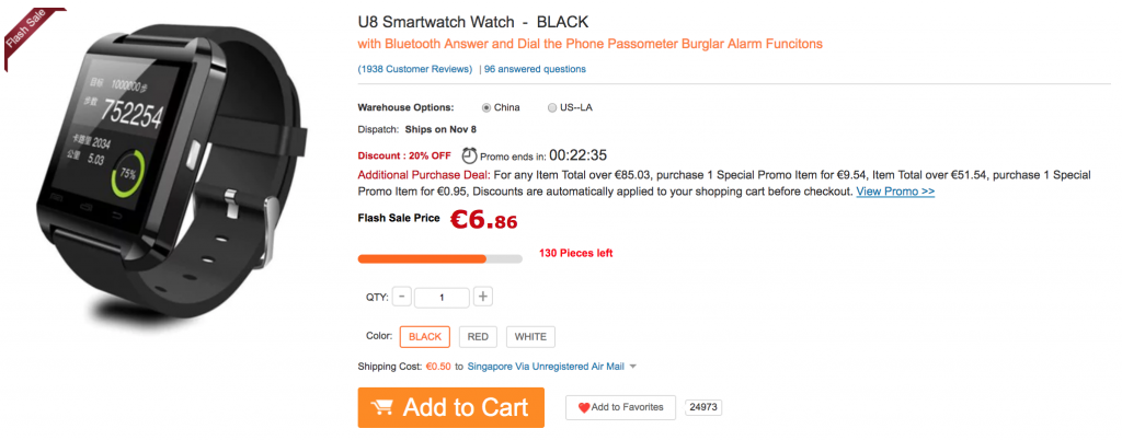 u8 smartwatch billig