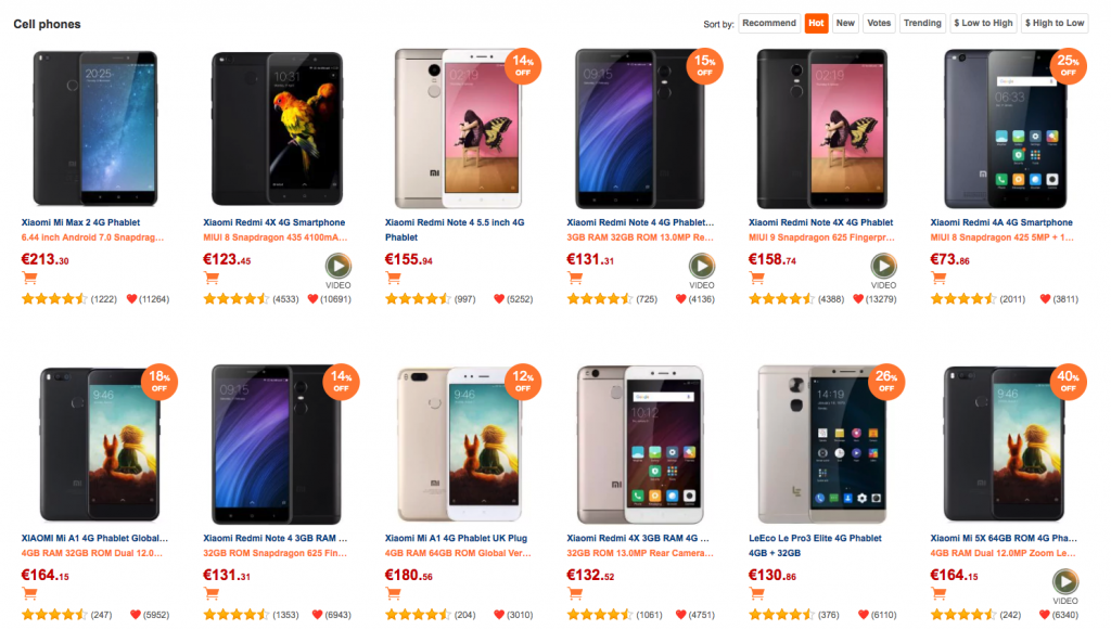 Einstiegsdroge Xiaomi top 12 smartphones gearbest