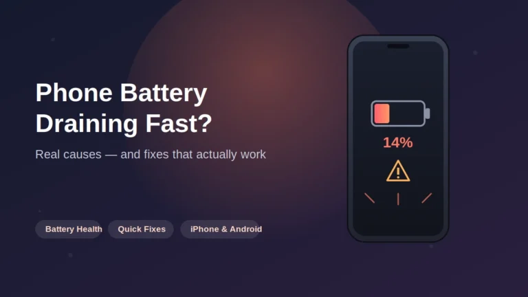 Phone Battery Draining Fast? Here’s What’s Actually Causing It