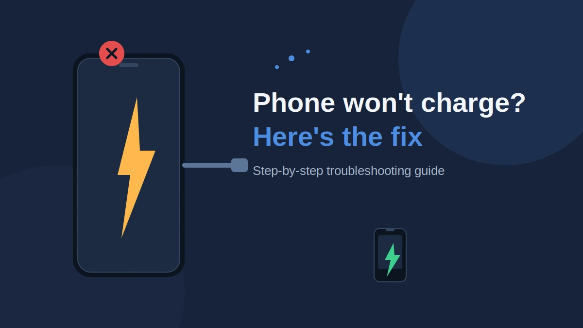 phone won't charge fix