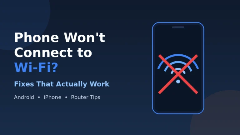 Phone Won't Connect to WiFi