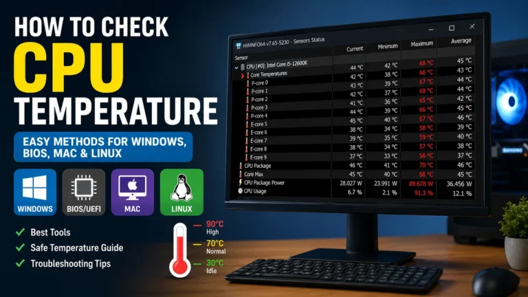 How to check CPU temperature: Easy Methods