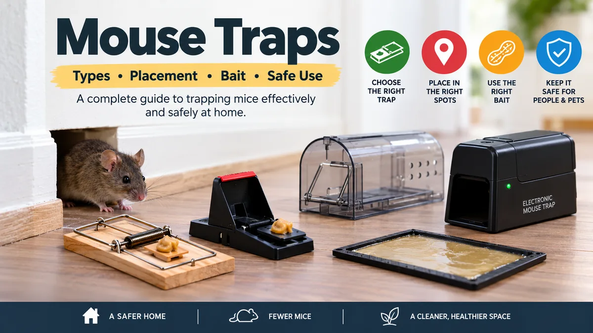 Mouse Traps: Types, Placement, Bait & Safe Use