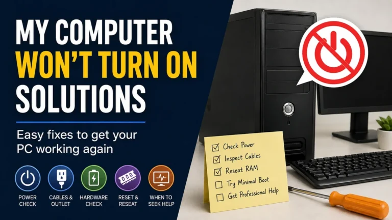 my computer won't turn on solutions: Troubleshooting Guide