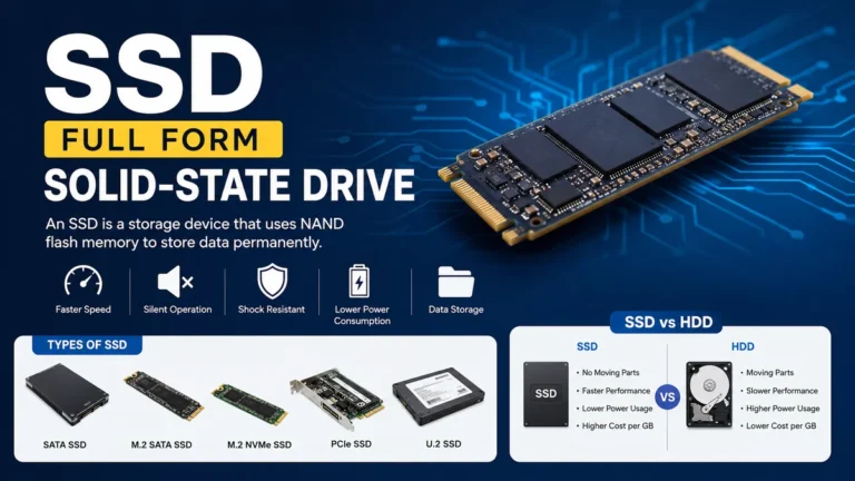 ssd full form: Meaning, Types, Uses & SSD vs HDD