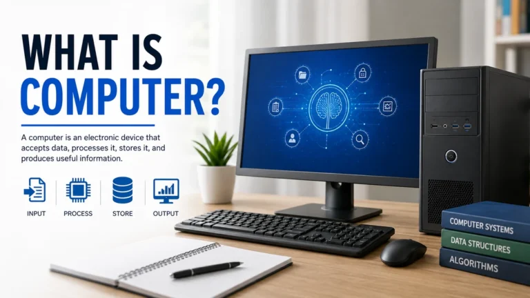what is computer: Definition, Parts, Types & Uses