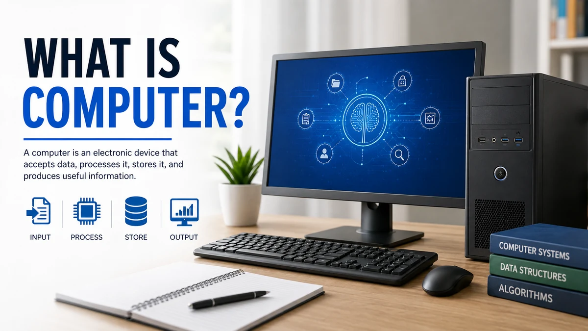 what is computer: Definition, Parts, Types & Uses