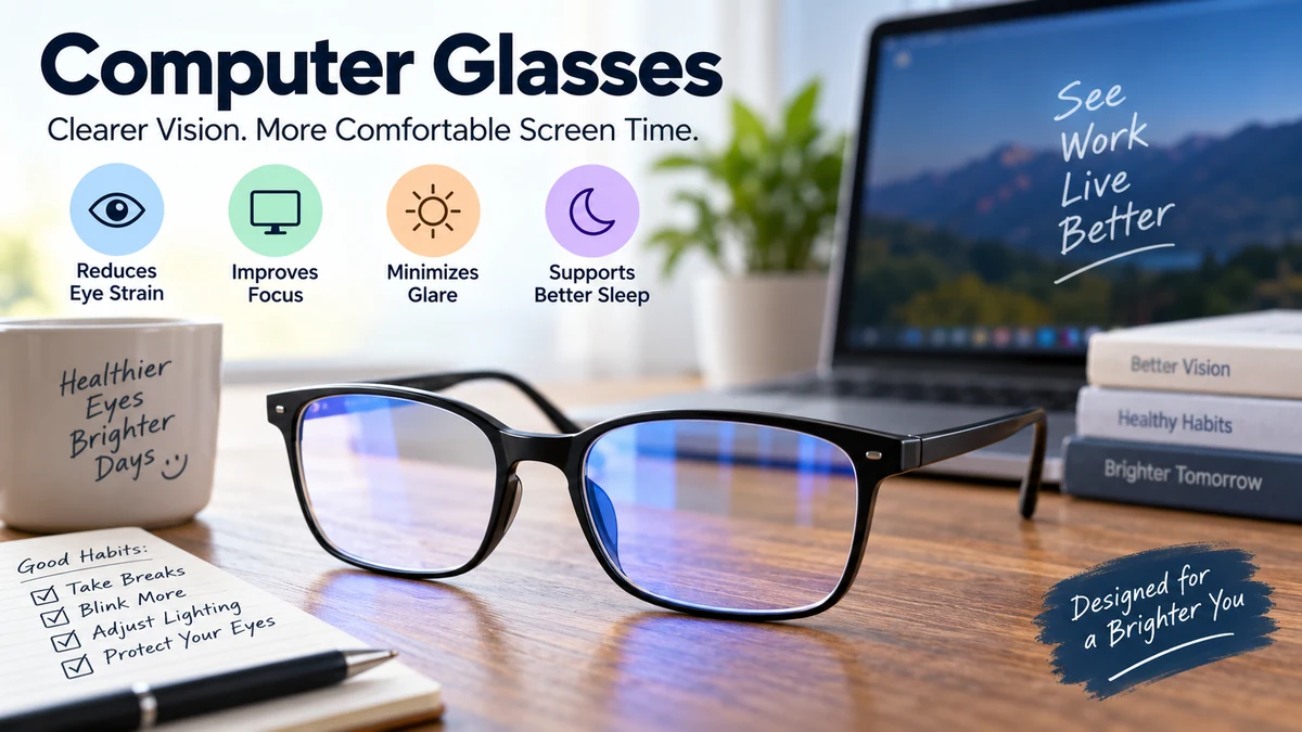 Computer Glasses: Benefits, Types & Eye Strain Guide