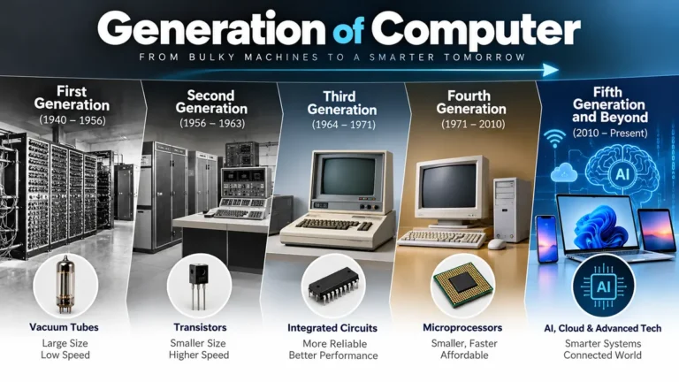 generation of computer: 1st to 5th Explained