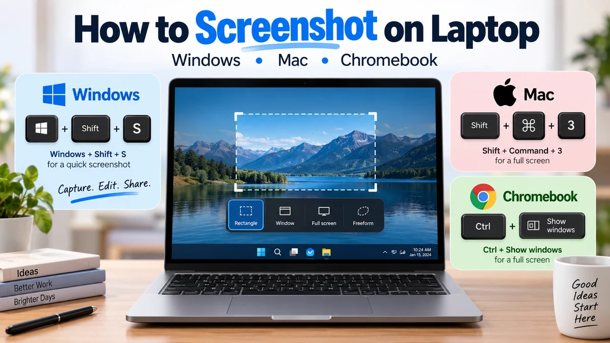 How to Screenshot on Laptop: Windows, Mac & Chromebook