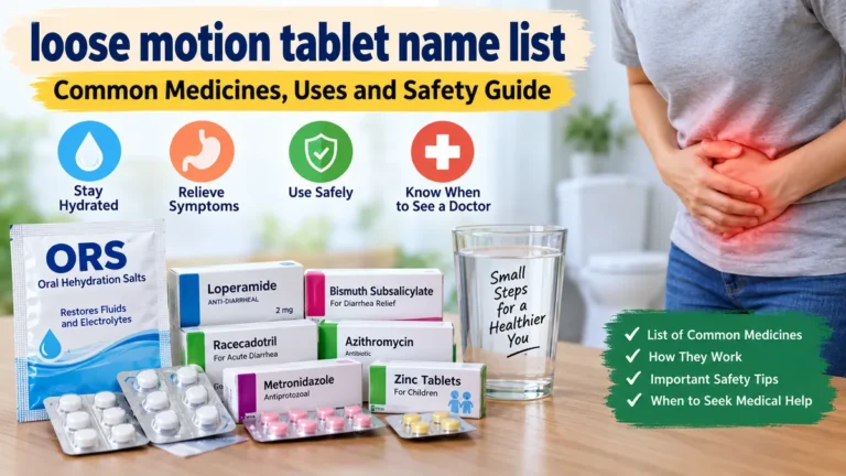 loose motion tablet name list: Uses & Safety Guide
