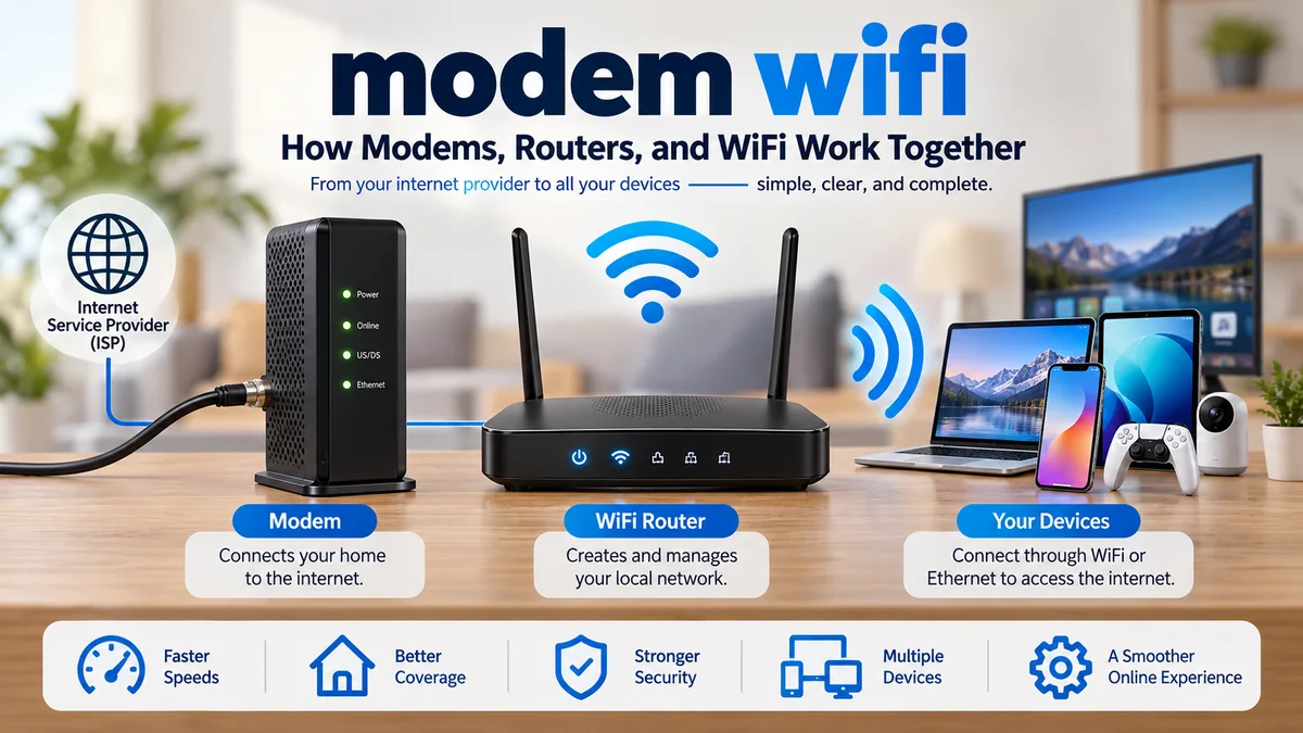 modem wifi: Modem, Router & WiFi Explained