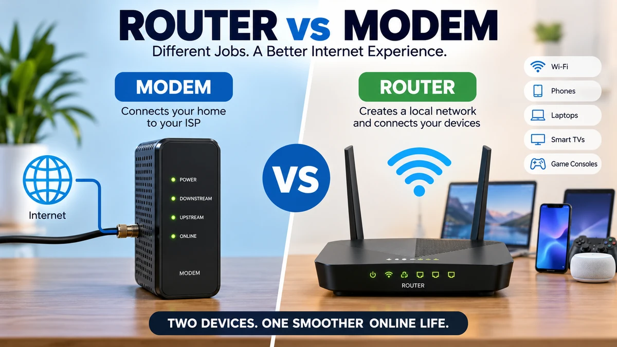 Router vs Modem: Differences, Uses & How They Work