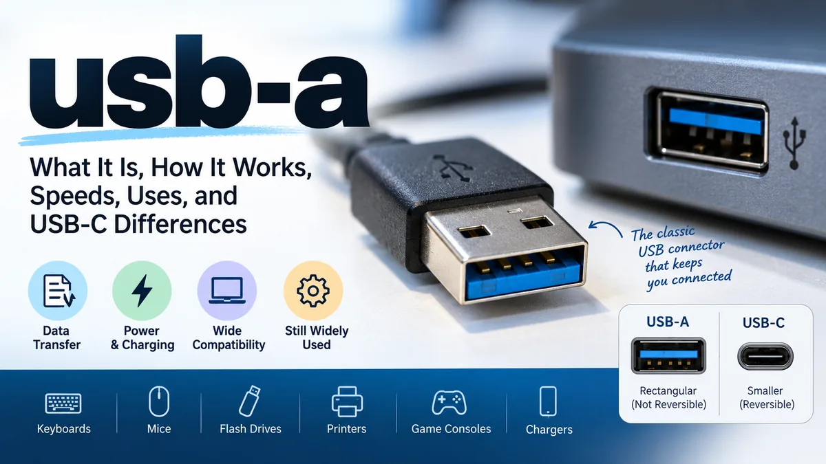 usb-a: What It Is, Speeds, Uses & USB-C Differences