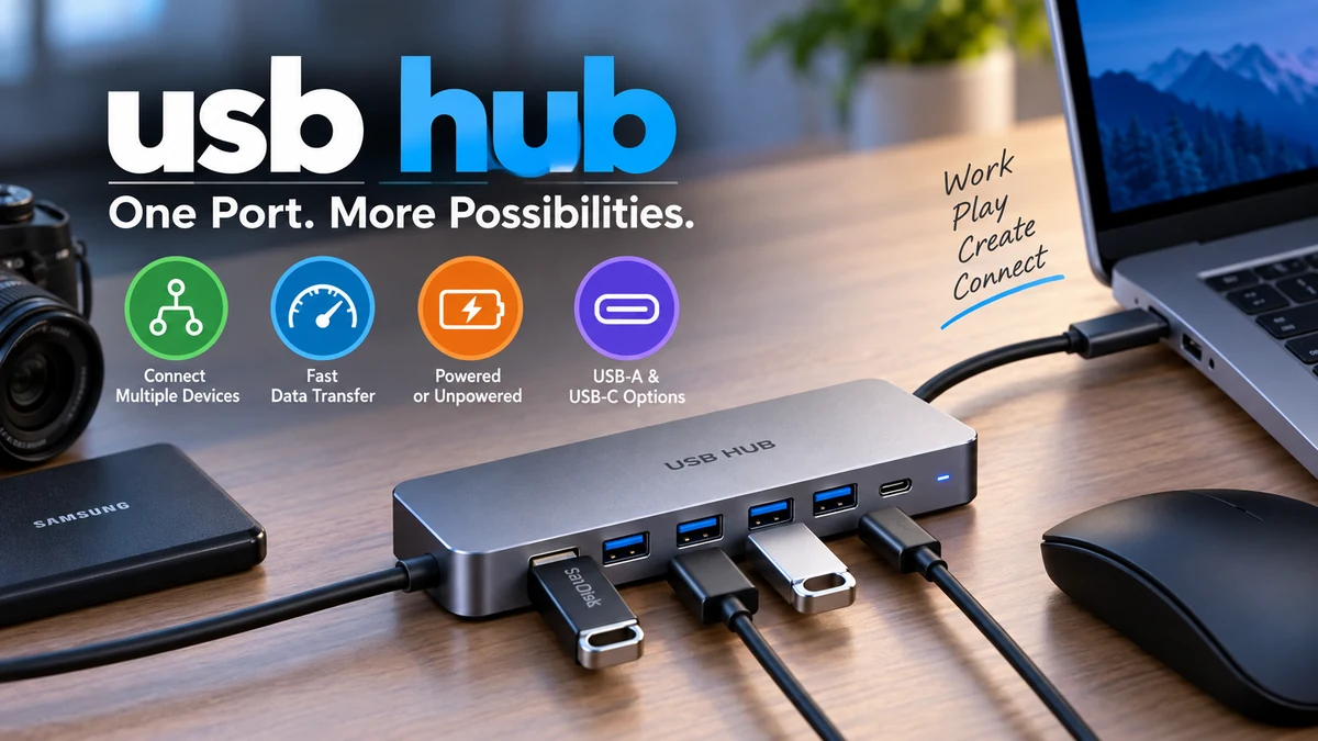 usb hub: Types, Speeds, Power and How It Works