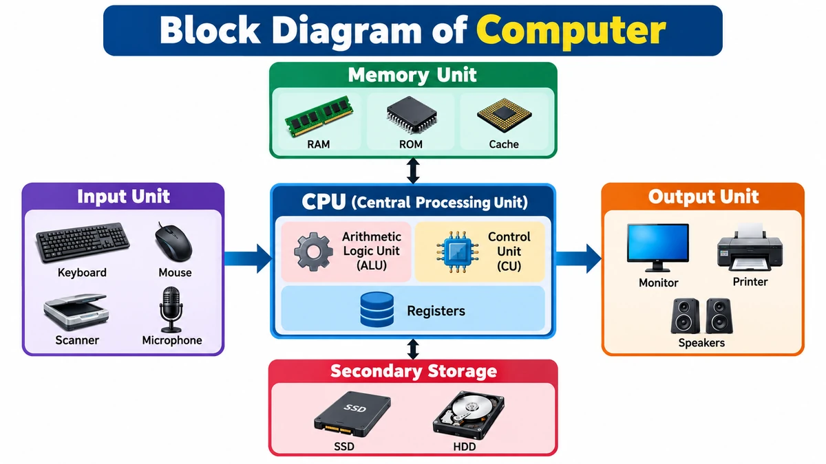 Block Diagram of Computer: Components & Working