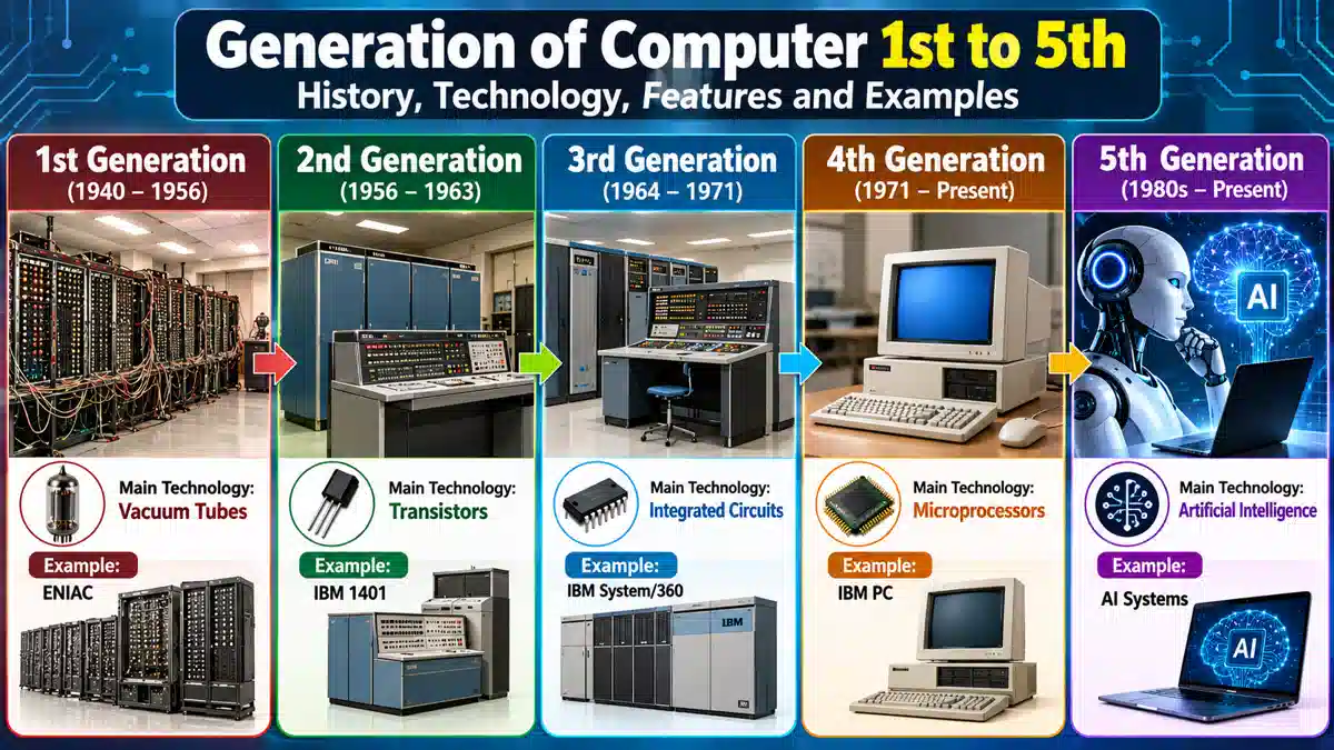 generation of computer 1st to 5th: Complete Guide