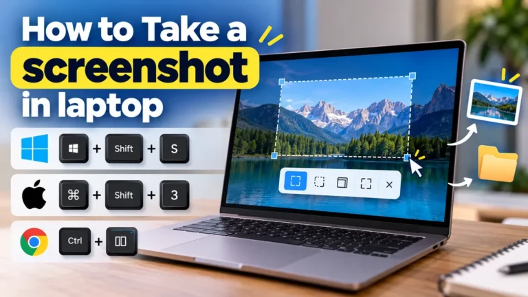 screenshot in laptop: How to Take Screenshots
